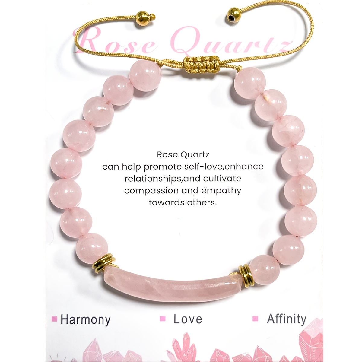 Self-Love Rose Quartz Bracelet, Heart Chakra Accessory
